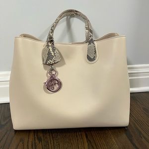 Dior Addict leather/python Shopping Tote